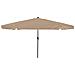 Parasol da giardino  con luci LED ø395x245 cm Tortora - Foto miniatura 1
