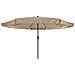Parasol da giardino  con luci LED ø395x245 cm Tortora - Foto miniatura 4