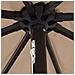 Parasol da giardino  con luci LED ø395x245 cm Tortora - Foto miniatura 5