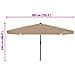 Parasol da giardino  con luci LED ø395x245 cm Tortora - Foto miniatura 8