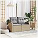 Divano da Giardino a 2 Posti con Cuscini Beige Polyrattan - Foto miniatura 2