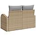 Divano da Giardino a 2 Posti con Cuscini Beige Polyrattan - Foto miniatura 4