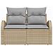 Divano da Giardino a 2 Posti con Cuscini Beige Polyrattan - Foto miniatura 5