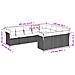 Set Divani da Giardino 10pz con Cuscini in Polyrattan Nero - Foto miniatura 3