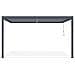 Pergola Bioclimatica Addossata Piana 4x3m - Alluminio - Grigio - Lamelle Orientabili In Acciaio - Foto miniatura 6