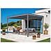 Pergola Bioclimatica Addossata Piana 4x3m - Alluminio - Grigio - Lamelle Orientabili In Acciaio - Foto miniatura 1