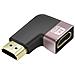 Adattatore Video 8k Uhd Hdmi Femmina Verso Hdmi Maschio Curvo A Destra, Nero - Foto miniatura 7