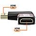 Adattatore Video 8k Uhd Hdmi Femmina Verso Hdmi Maschio Curvo A Destra, Nero - Foto miniatura 3