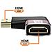 Adattatore Video 8k Uhd Hdmi Femmina Verso Hdmi Maschio Curvo A Destra, Nero - Foto miniatura 8
