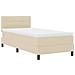 Letto box spring con materasso Crema 90 x 190 cm Tessuto - Foto miniatura 1