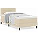 Letto box spring con materasso Crema 90 x 190 cm Tessuto - Foto miniatura 4