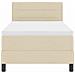 Letto box spring con materasso Crema 90 x 190 cm Tessuto - Foto miniatura 8