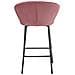 Sgabello GATTA in velluto rosa scuro con gambe nere per cucina x2 - Foto miniatura 6