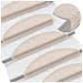 Tappetini per scale 20 pz 56x17x3 cm tortora semicircolari - Foto miniatura 5