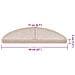 Tappetini per scale 20 pz 56x17x3 cm tortora semicircolari - Foto miniatura 8