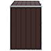 Copribidone con Ruote per 2 Bidoni Marrone 144x81x113cm Acciaio - Foto miniatura 6