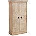Armadio In Legno Fatto A Mano Con 2 Ante Beige, 90x40x165h Cm - Foto miniatura 1