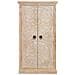Armadio In Legno Fatto A Mano Con 2 Ante Beige, 90x40x165h Cm - Foto miniatura 2
