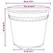 Vaso Rotondo per Fiori 6 pcs Nero Ø 19 x 16 cm Plastica - Foto miniatura 9