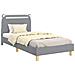 Struttura letto bambini con testata Grigio Chiaro 80 x 200 cm - Foto miniatura 1