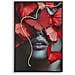 Stampa Con Led Su Tela Butterflies Volto Con Farfalle Rosse Con Applicazione 3d - Foto miniatura 1