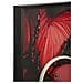 Stampa Con Led Su Tela Butterflies Volto Con Farfalle Rosse Con Applicazione 3d - Foto miniatura 2