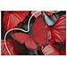 Stampa Con Led Su Tela Butterflies Volto Con Farfalle Rosse Con Applicazione 3d - Foto miniatura 3