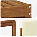 Set divani 4 pcs Naturale e Crema Legno di Acacia Massello - Foto miniatura 5