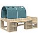 Letto alto per bambini con storage 3 pz Rovere Sonoma e Azzurro - Foto miniatura 3