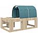 Letto alto per bambini con storage 3 pz Rovere Sonoma e Azzurro - Foto miniatura 8