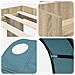 Letto alto per bambini con storage 3 pz Rovere Sonoma e Azzurro - Foto miniatura 9