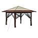 Gazebo con 4 Pareti Crema e Marrone - Foto miniatura 1