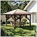 Gazebo con 4 Pareti Crema e Marrone - Foto miniatura 2