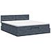 Letto ottomano con materasso Grigio Scuro 180 x 200 cm Velluto - Foto miniatura 8