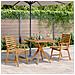 Set da Pranzo per Giardino 3 pz in Legno Massello di Acacia - Foto miniatura 2