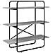 Libreria 3 livelli 100 x 35 x 105 cm PB Sonoma grigio - Foto miniatura 1
