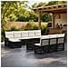 Set Divano da Giardino 11 pz Nero e Bianco Crema polyrattan - Foto miniatura 2
