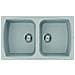 Lavello Living 450 Metaltek 86x50 cm 2 vasche Colore Aluminium 79 - Foto miniatura 1