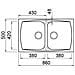 Lavello Living 450 Metaltek 86x50 cm 2 vasche Colore Aluminium 79 - Foto miniatura 2