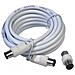 Cavo Lineare Tv coassiale Spina / spina diritta + adattatore 2 metri Bianco - Foto miniatura 2