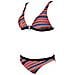 Costume Donna Stripes Ring Bra Nero Fantasia 44 - Foto miniatura 2