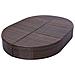 Lettino Prendisole In Polyrattan 200x140x28 Cm Marrone - Foto miniatura 3