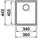 Lavello Quadra 100 Keratek Plus Sottotop 38x44 cm 1 vasca Colore Light Grey 97 - Foto miniatura 2