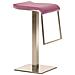 Sgabello Bar Lameng In Similpelle E Accio Inox I Sgabello Bancone Design Con Poggiapiedi, H Seduta 78 CM I Sgabello Cucina Imbottito Viola - Foto miniatura 1
