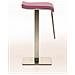 Sgabello Bar Lameng In Similpelle E Accio Inox I Sgabello Bancone Design Con Poggiapiedi, H Seduta 78 CM I Sgabello Cucina Imbottito Viola - Foto miniatura 3