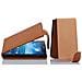 Custodia Compatibile Con Samsung Galaxy Mega 6.3 In Marrone Cioccolata - Coperchio Protettivo In Design Flip Realizzato In Similpelle Testurizzata - Foto miniatura 4