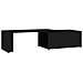 Tavolino da Salotto Nero 150x50x35 cm in Legno Multistrato - Foto miniatura 2