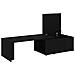 Tavolino da Salotto Nero 150x50x35 cm in Legno Multistrato - Foto miniatura 6
