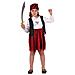 70106 S / C Costume Da Pirata Bambina Rosso Ennaio 7-9 - Foto miniatura 1