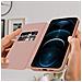 Custodia Folio Iphone 12 Pro Max Portafoglio Funzione Supporto Video Rosa Gold - Foto miniatura 4